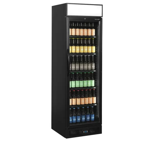 Chladicí skříň prosklené dveře Tefcold CEV 435 CP BLACK