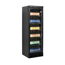 Chladicí skříň prosklené dveře Tefcold CEV 425 BLACK