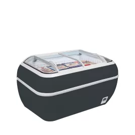 Kombinovaný chladicí/mrazicí ostrov antracit Tefcold Twin HEAD-A-CF