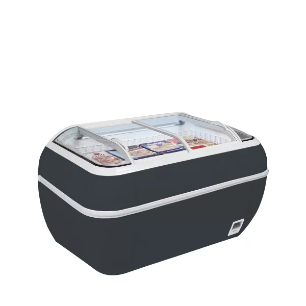 Kombinovaný chladicí/mrazicí ostrov antracit Tefcold Twin HEAD-A-CF