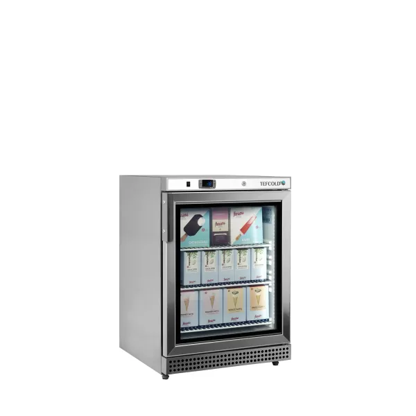 Mrazicí skříň prosklené dveře, nerez Tefcold UF 200 VSG