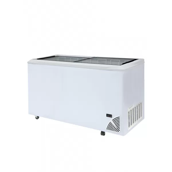 Pultová mraznička prosklené rovné víko Byfal ARO 601/2 White Edge