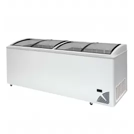 Pultová mraznička prosklené oblé víko Byfal ARO 706/2 White Edge