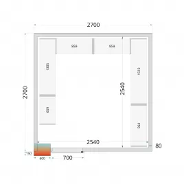 Panely ke stavebnicovým boxům 80 mm Tefcold CR 270x270x220