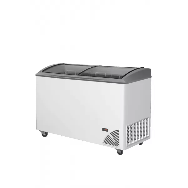 Pultová mraznička prosklené oblé víko Byfal ARO 406/2 Grey Edge