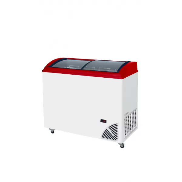 Pultová mraznička prosklené oblé víko Byfal ARO 306/2 Red Edge