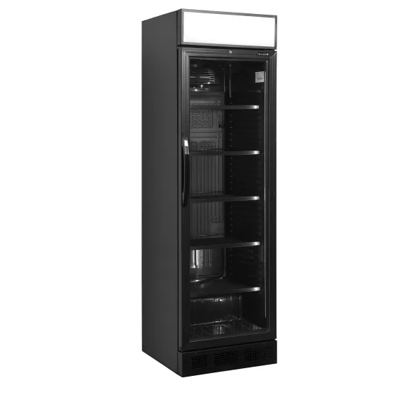Chladicí skříň prosklené dveře Tefcold CEV 425 CP BLACK