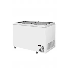 Pultová mraznička prosklené rovné víko Byfal ARO 501/2 White Edge