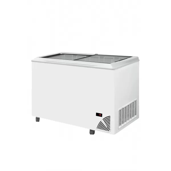 Pultová mraznička prosklené rovné víko Byfal ARO 501/2 White Edge