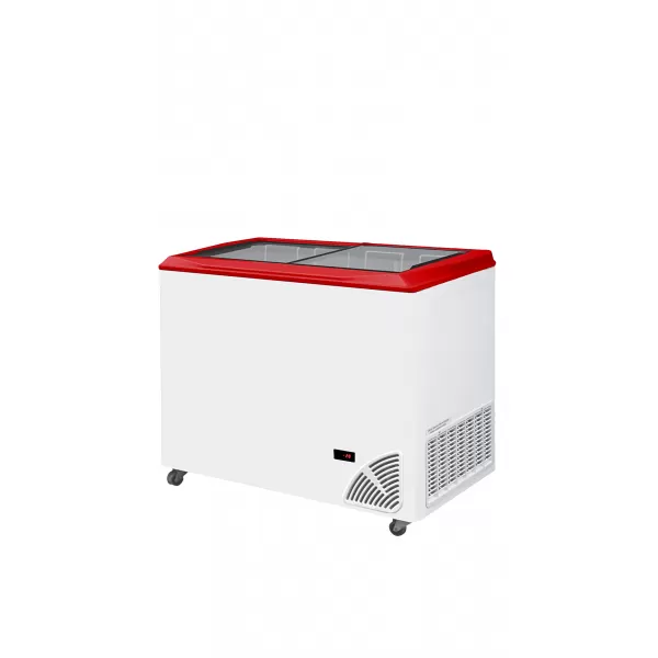 Pultová mraznička prosklené rovné víko Byfal ARO 301/2 Red Edge