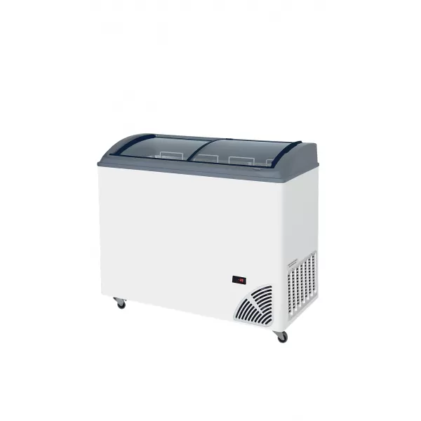 Pultová mraznička prosklené oblé víko Byfal ARO 306/2 Grey Edge