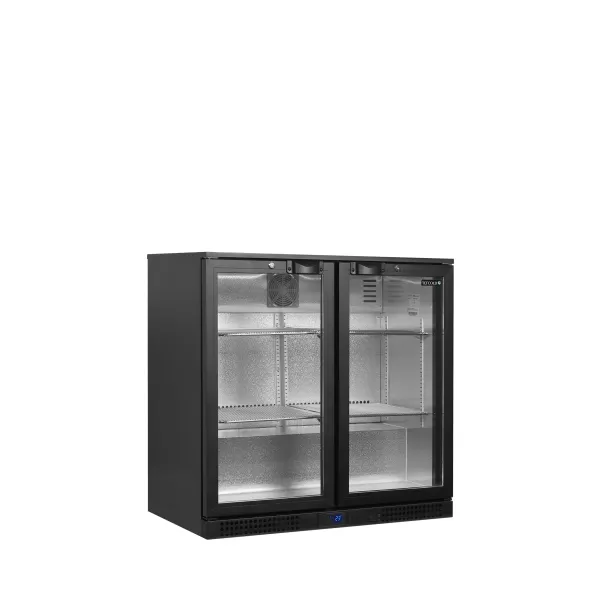 Minibar prosklené křídlové dveře, černá Tefcold BA26H