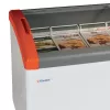Pultová mraznička, posuv. oblé víko Elcold Focus 106 RED