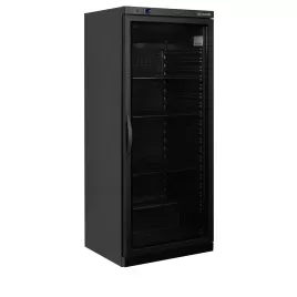 Chladicí skříň prosklené dveře, černá Tefcold UR 600 BG