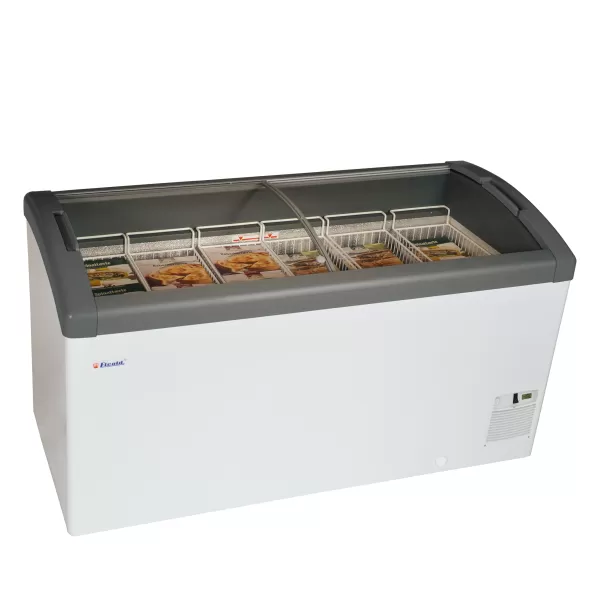 Pultová mraznička, posuv. oblé víko Elcold Focus 151 GREY