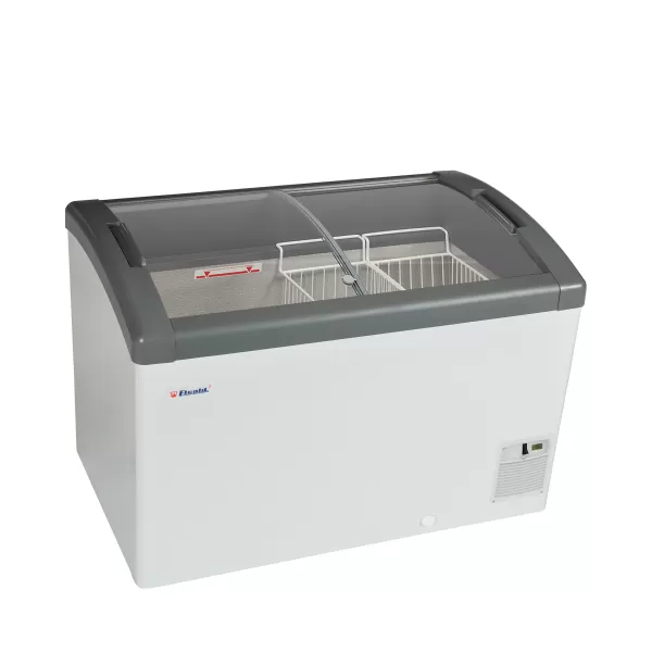 Pultová mraznička, posuv. oblé víko Elcold Focus 106 GREY