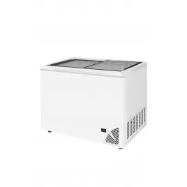 Pultová mraznička prosklené rovné víko Byfal ARO 401/2 White Edge