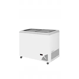 Pultová mraznička prosklené rovné víko Byfal ARO 301/2 White Edge