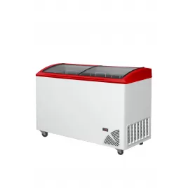 Pultová mraznička prosklené oblé víko Byfal ARO 406/2 Red Edge