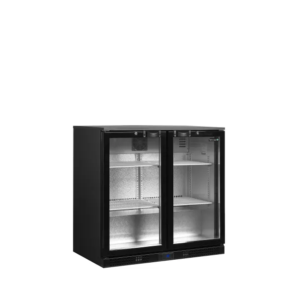 Minibar prosklené křídlové dveře, černá Tefcold DB201H
