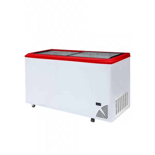 Pultová mraznička prosklené rovné víko Byfal ARO 601/2 Red Edge