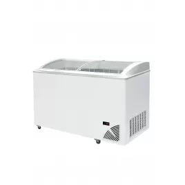 Pultová mraznička prosklené oblé víko Byfal ARO 506/2 White Edge