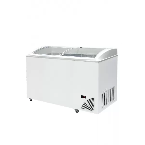 Pultová mraznička prosklené oblé víko Byfal ARO 506/2 White Edge