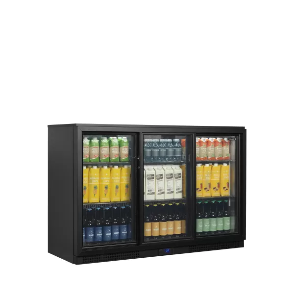 Minibar prosklené křídlové dveře, černá Tefcold BA31S-3