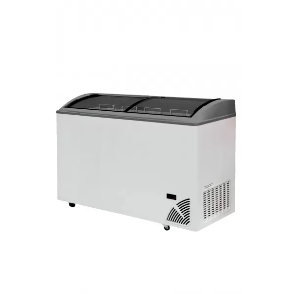 Pultová mraznička prosklené oblé víko Byfal ARO 506/2 Grey Edge