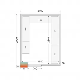 Panely ke stavebnicovým boxům 80 mm Tefcold CR 210x270x220