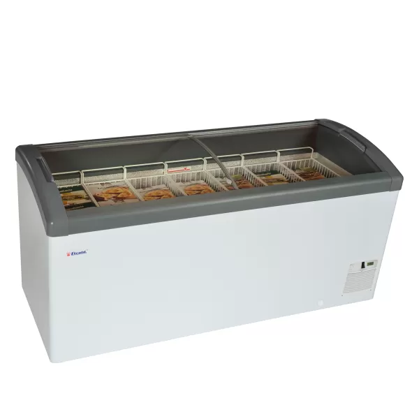 Pultová mraznička, posuv. oblé víko Elcold Focus 171 GREY