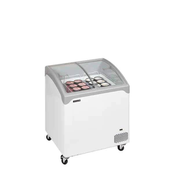 Pultová mraznička prosklené oblé víko Tefcold NIC 201 SCEB