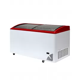 Pultová mraznička prosklené oblé víko Byfal ARO 606/2 Red Edge