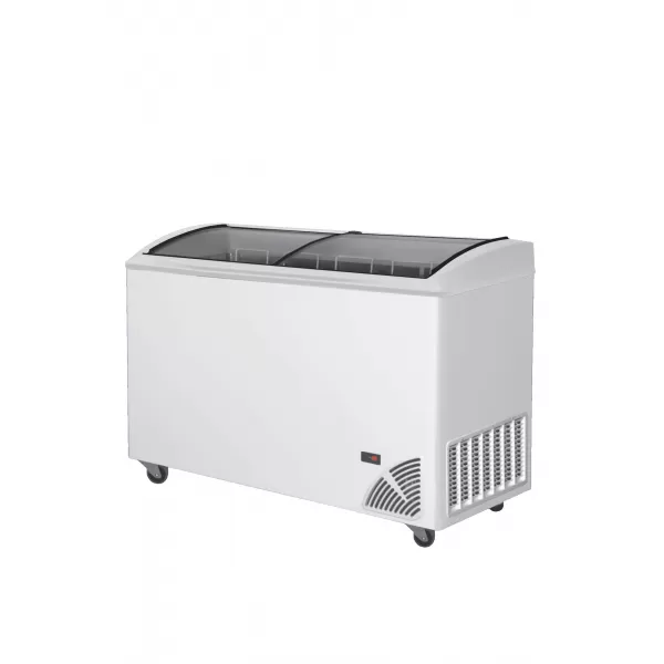 Pultová mraznička prosklené oblé víko Byfal ARO 406/2 White Edge