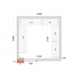 Panely ke stavebnicovým boxům 120 mm Tefcold CR 240x240x220
