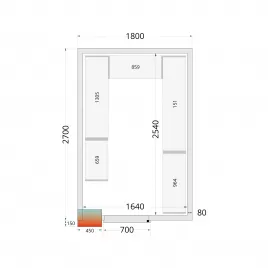 Panely ke stavebnicovým boxům 80 mm Tefcold CR 180x270x220