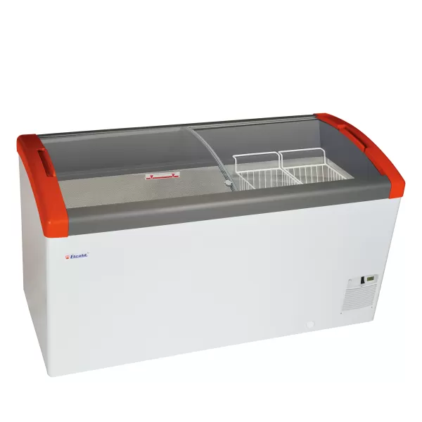Pultová mraznička, posuv. oblé víko Elcold Focus 151 RED