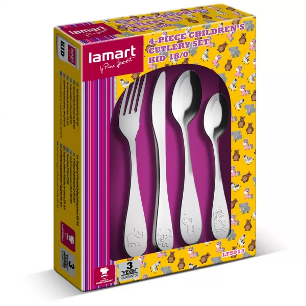 Dětské příbory set 4ks KID LAMART LT5013