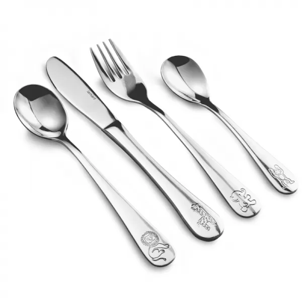 Dětské příbory set 4ks Zoo LAMART LT5005