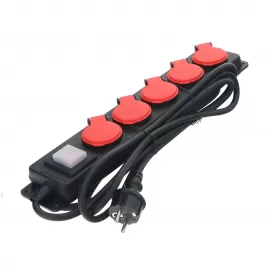 Kabel produžovací 3m, 5z, vypínač, ochrana Draumet D346-05