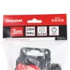 Kabel produžovací 3m, 3z, vypínač, ochrana Draumet D346-04