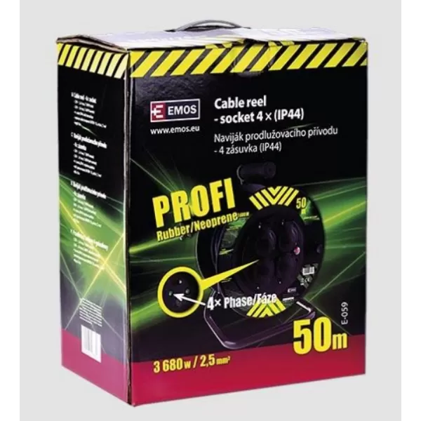 Prodlužovací gumový kabel na bubnu 25 m EMOS KL29115