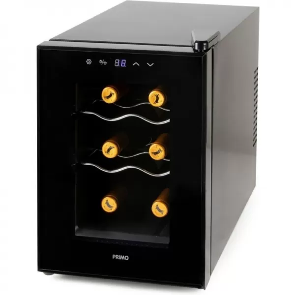 Domácí vinotéka na 6 lahví černá PRIMO PR168WK