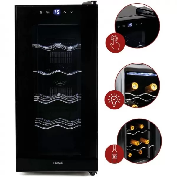 Domácí vinotéka na 10 lahví černá PRIMO PR170WK
