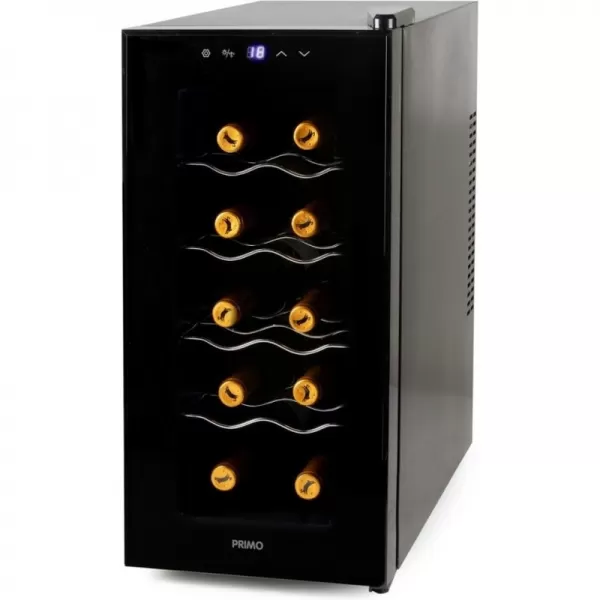 Domácí vinotéka na 10 lahví černá PRIMO PR170WK