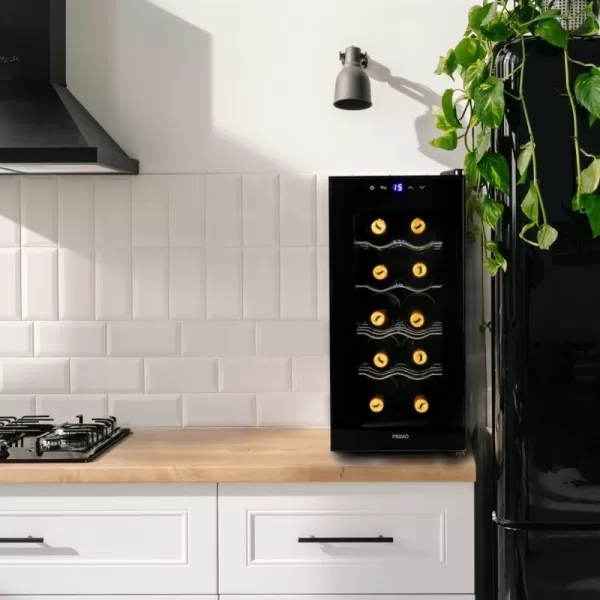 Domácí vinotéka na 10 lahví černá PRIMO PR170WK